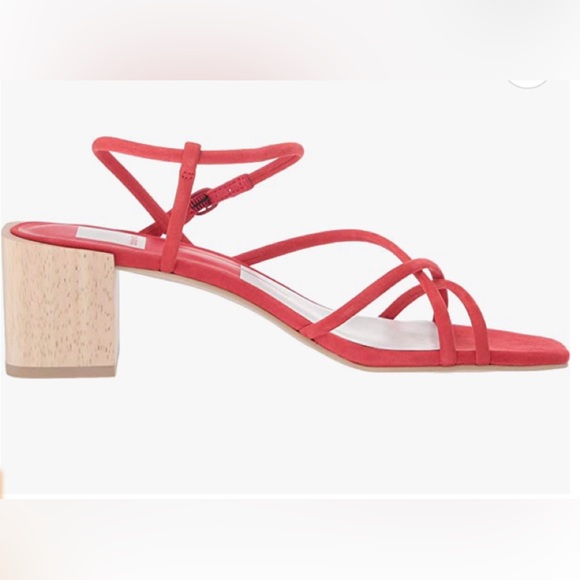 🆕DOLCE VITA ZAYLA HEELED WOODEN RED SANDALS (Sz 8.5) - Picture 4 of 16